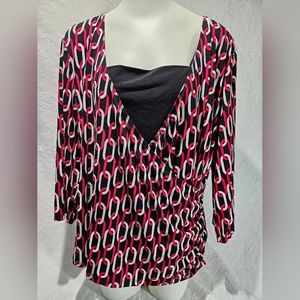 Briggs NY Chain Layered Blouse